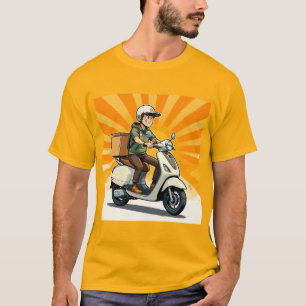 Camiseta Entregador em Scooter Moderna