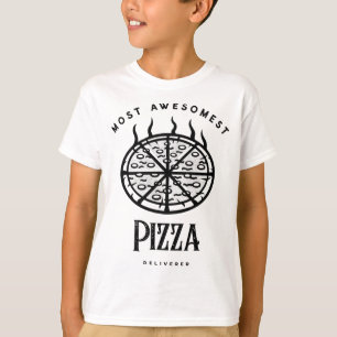 Camiseta Entregar Comida à loja de pizza de queijo