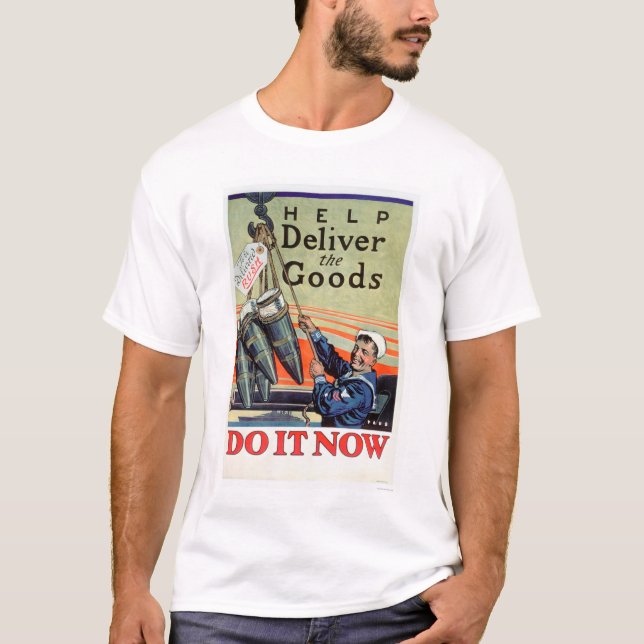 Camiseta Entregue os bens - marinho (US02293) (Frente)
