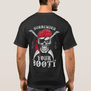 Camiseta Entregue Seu Crânio Pirata Engraçado Jolly Roge