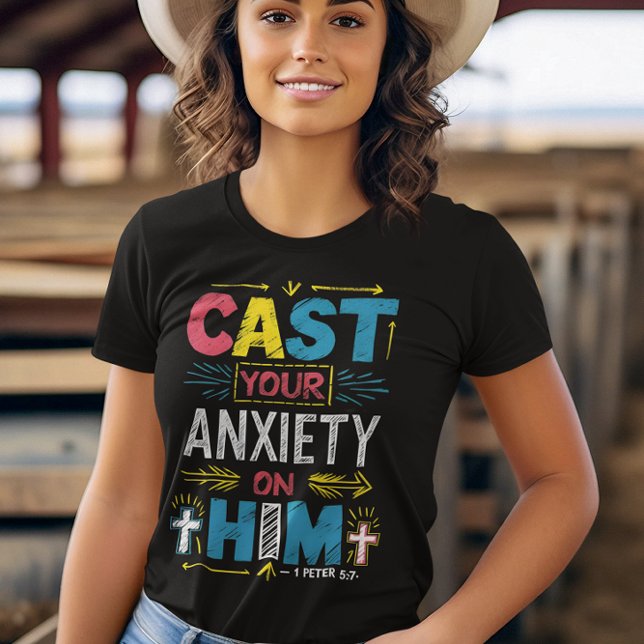 Camiseta Entregue suas preocupações (Criador carregado)