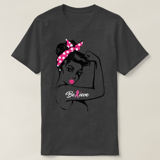 Camiseta Entretenimento com o Cancer da mama em equipes de  (Frente do Design)