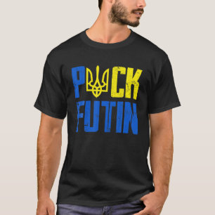 Camiseta Entrevista Engraçado Anti-Putin Com A Ucrânia Ucra