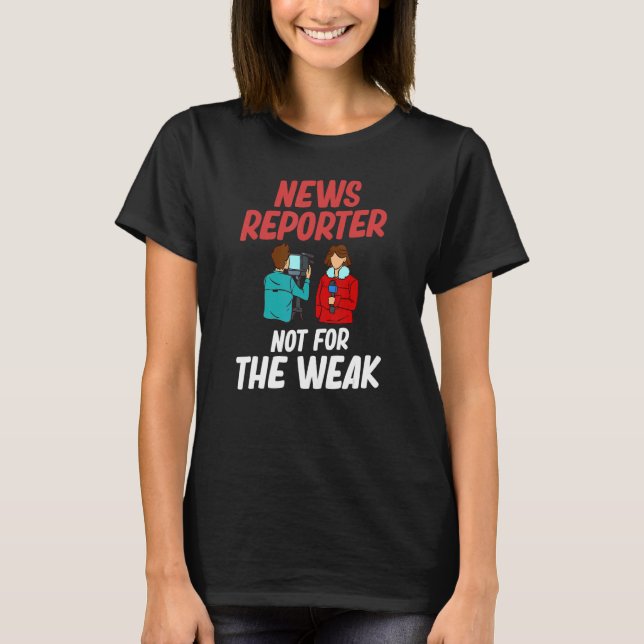Camiseta Entrevistas com o News Reporter Microphone Camera (Frente)