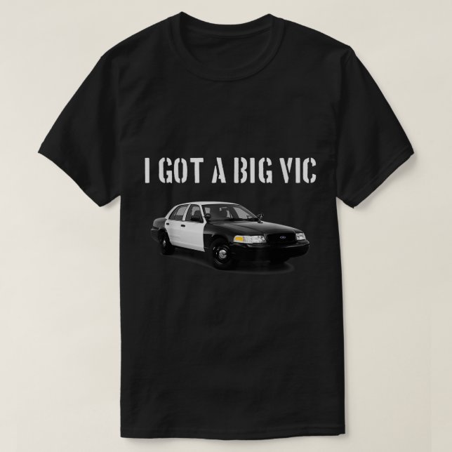 Camiseta Entusiasta Crown Vic Funny P71 Punny Car (Frente do Design)