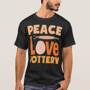 Camiseta Entusiasta da Cerâmica de Paz e Amor