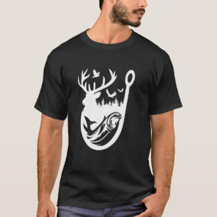 Camiseta Entusiasta Da Pesca E Caça Ao Veado Caça