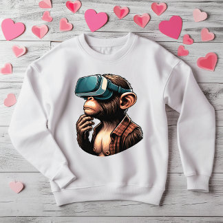 Camiseta Entusiasta da realidade virtual - Macaco de tendên