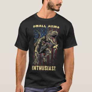 Camiseta Entusiasta de armas pequenas T-rex engraçado com a