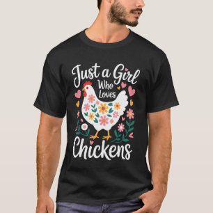 Camiseta Entusiasta de Aves Domésticas Apenas Uma Garota Qu
