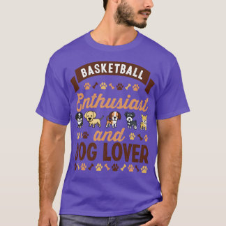 Camiseta Entusiasta De Basquete E Cachorro Lover