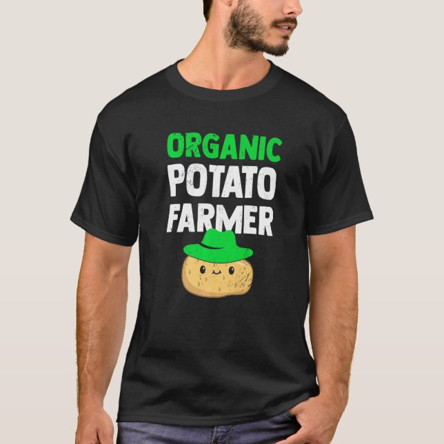 Camiseta Entusiasta de Batata Orgânica da Agricultura de Ba (Frente)