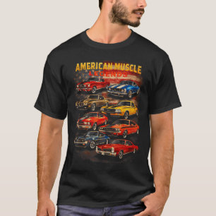 Camiseta Entusiasta de Carros Clássicos American Muscle Leg