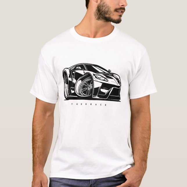 Camiseta Entusiasta de Carros de Arte de Segunda Geração GT (Frente)