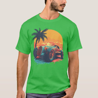 Camiseta Entusiasta de Corridas Retro Sunset Speedster Auto