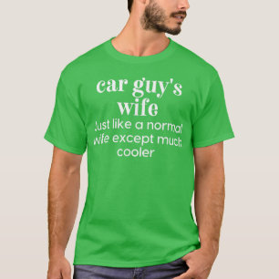 Camiseta Entusiasta de Entusiastas da Wife de Cara de Carro