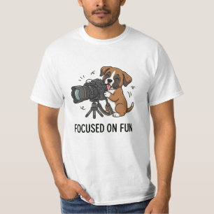 Camiseta Entusiasta de Fotografia de Boxer Brincalhão Luz