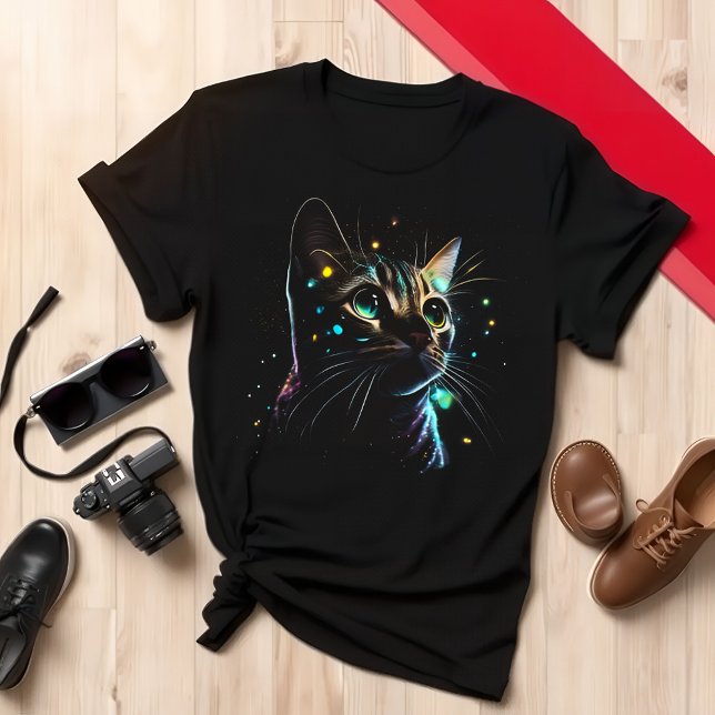 Camiseta Entusiasta de Gato Simples e Divertido (Criador carregado)