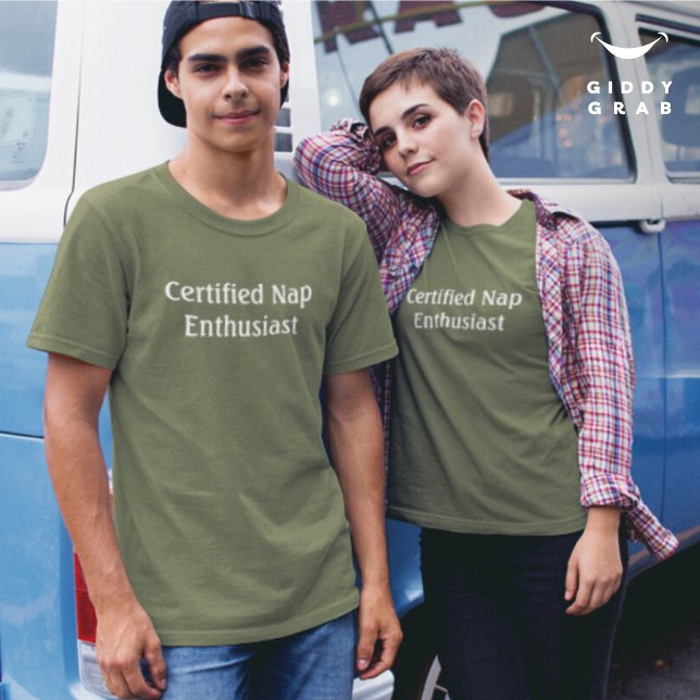 Camiseta Entusiasta de Nap Certificado de Citação de Caract (Criador carregado)