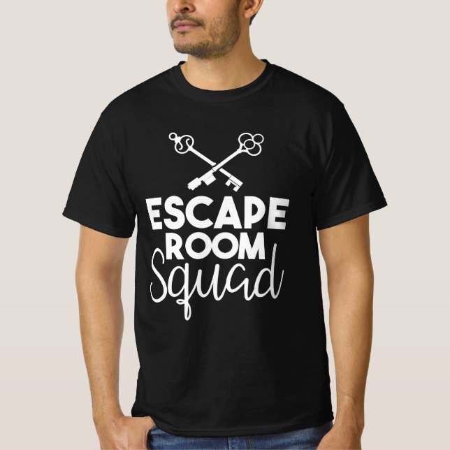 Camiseta Entusiasta de Sala de Escape Esquadrão da Sala de  (Frente)