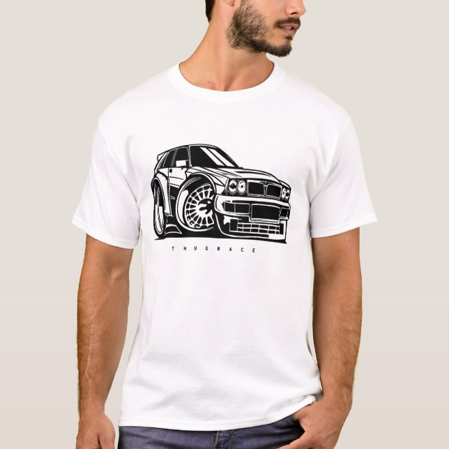 Camiseta Entusiasta Delta HF Integrale Evo Toon Art Car (Frente)