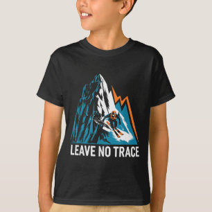 Camiseta Entusiasta do esqui alpino sem deixar vestígios