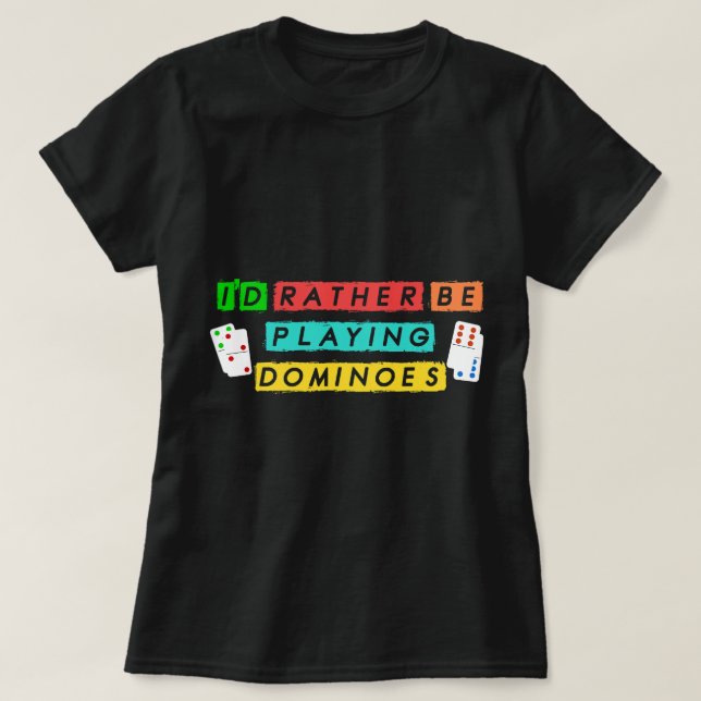 Camiseta Entusiasta do Jogador do Conselho Domino Jogo Ni (Frente do Design)