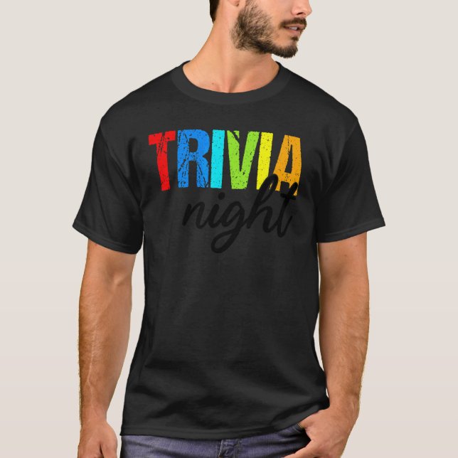 Camiseta Entusiasta do jogo de teste noturno da Trivia 1 (Frente)
