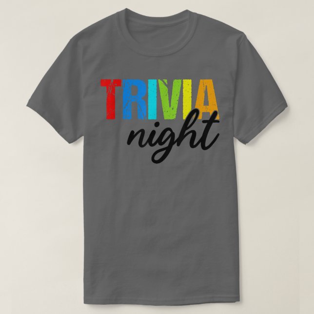 Camiseta Entusiasta do jogo Trivia NightFunny Quiz (Frente do Design)