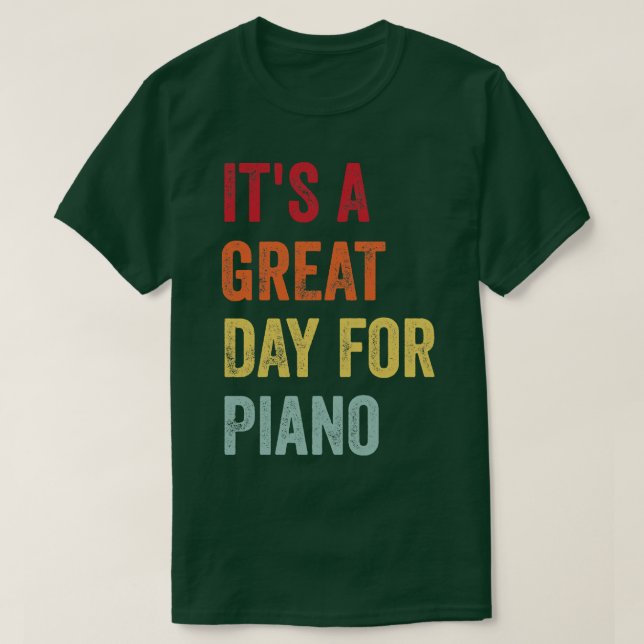Camiseta Entusiasta do Piano (Frente do Design)