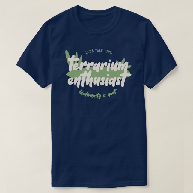 Camiseta Entusiasta do Terrarium - Vamos falar de biodivers (Frente do Design)