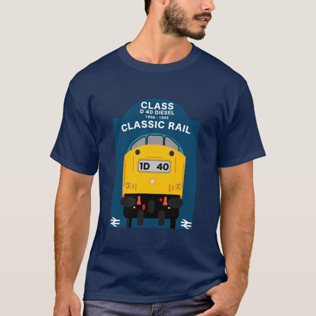 Camiseta Entusiasta do trem ferroviário britânico (Frente)