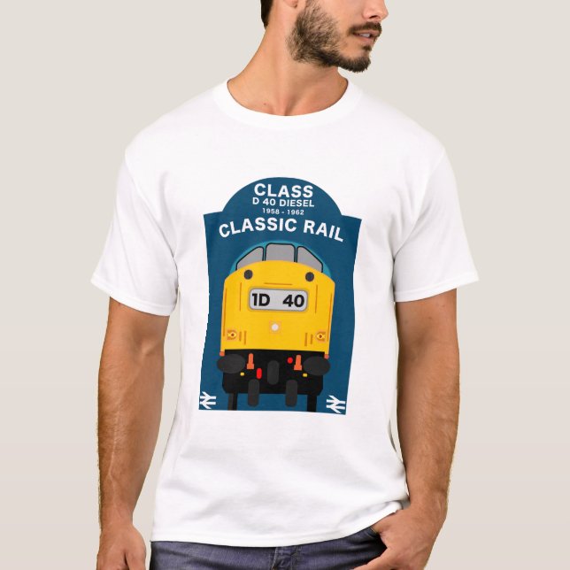 Camiseta Entusiasta do trem ferroviário britânico (Frente)