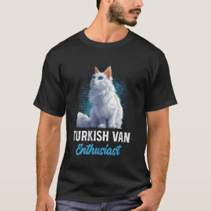 Camiseta ENTUSIASTA DO VAN TURCO AMANTE DE GATOS Gato VAN T