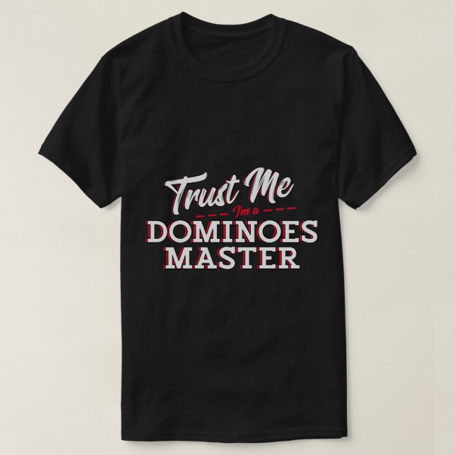 Camiseta Entusiasta Domino Player Trust Dominoes Mas (Frente do Design)