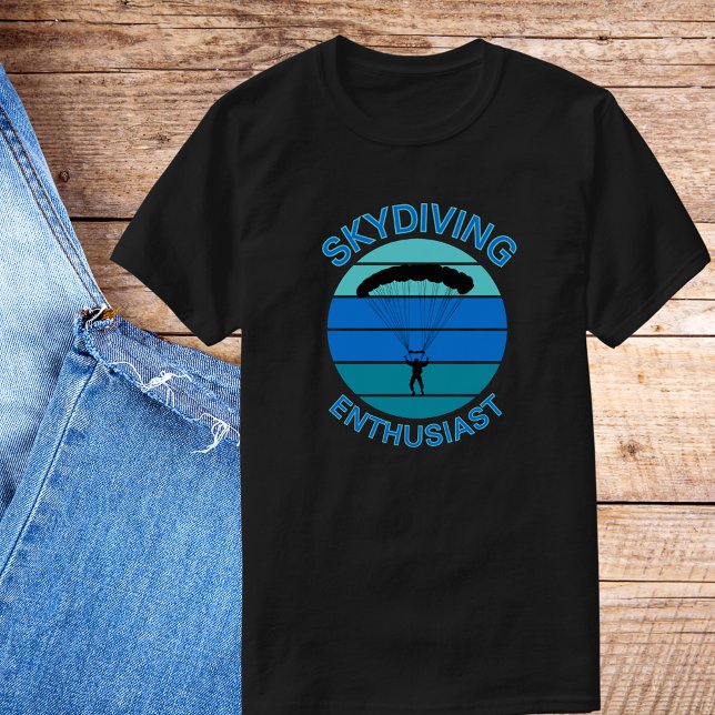 Camiseta Entusiasta em Busca de Skydiving (Criador carregado)