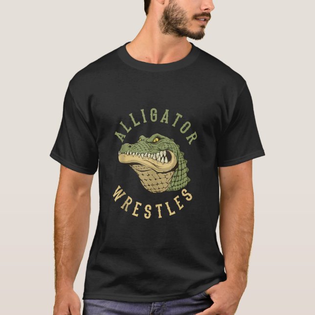 Camiseta Entusiasta Funny Alligator E Crocodilo (Frente)