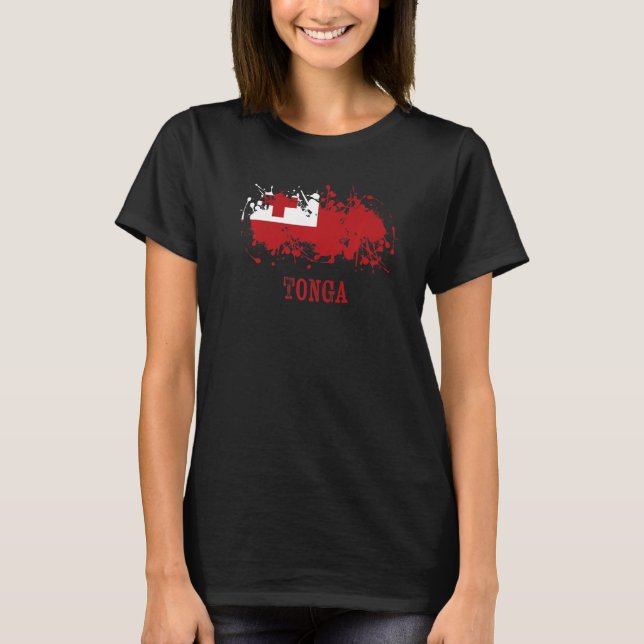 Camiseta Entusiastas de Tongan para Tonga e Tonga (Frente)