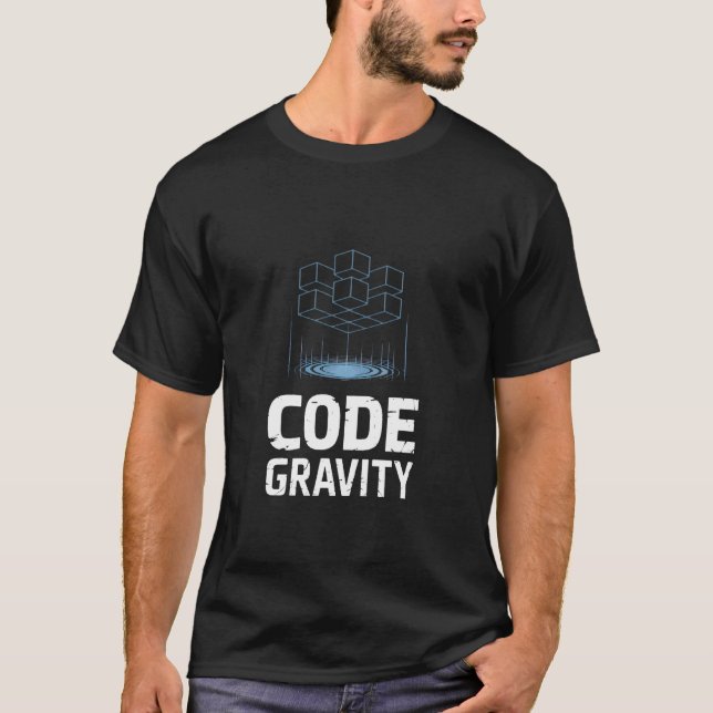 Camiseta Entusiastas do Algoritmo de Gravidade de Código (Frente)