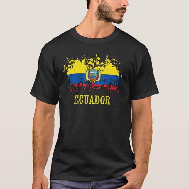 Camiseta Entusiastas equatorianos do Equador e do Equador (Frente)