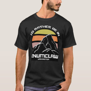 Camiseta Enumclaw Washington Vintage Sunset Mountain