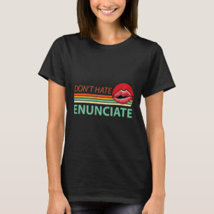 Camiseta Enunciar Diversão do Lip do Sinal ASL Lendo surdo 