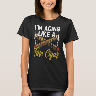 Camiseta Envelhecer Como Um Cigarro Fumante Fino