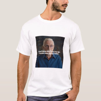 Camiseta Envelhecer e Rir Através das Lições da Vida