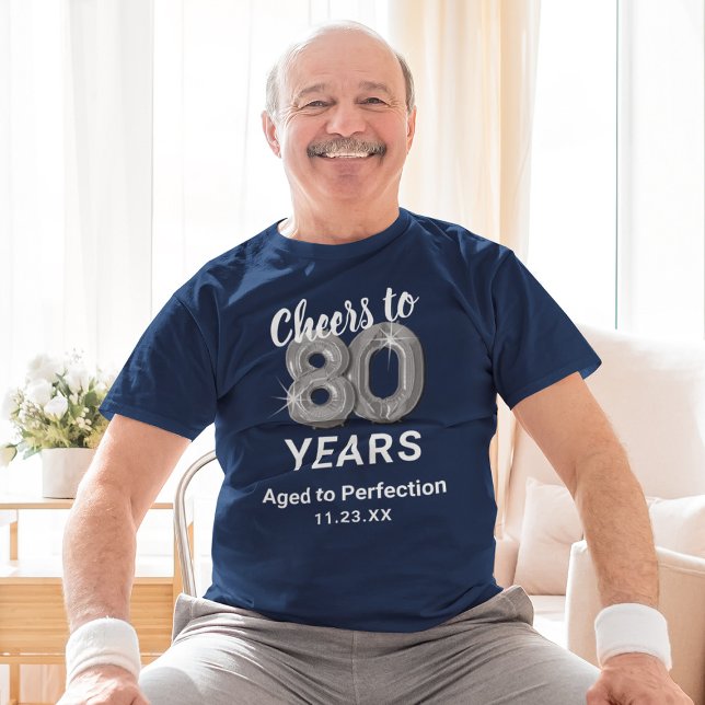 Camiseta Envelhecido à Perfeição 80º Aniversário (Criador carregado)