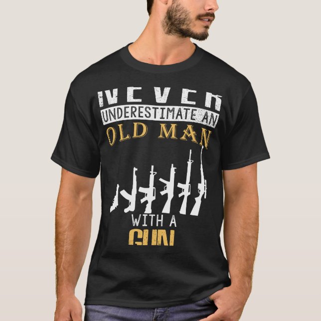 Camiseta Envelhecimento Feliz por Acionamento: Velho Mans C (Frente)
