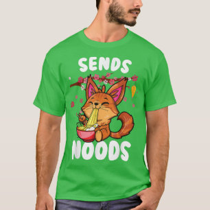 Camiseta Envia os noods do capô principal ramen cat kawaii