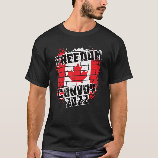 Camiseta Enviado pela Liberdade do Canadá 2022 Caminhoneiro (Frente)