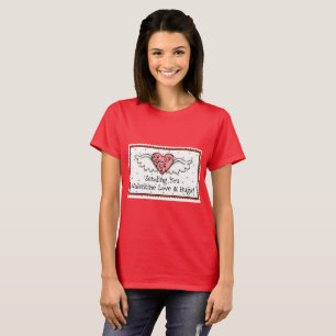 Camiseta Enviando Namorados De Amor E Abraços
