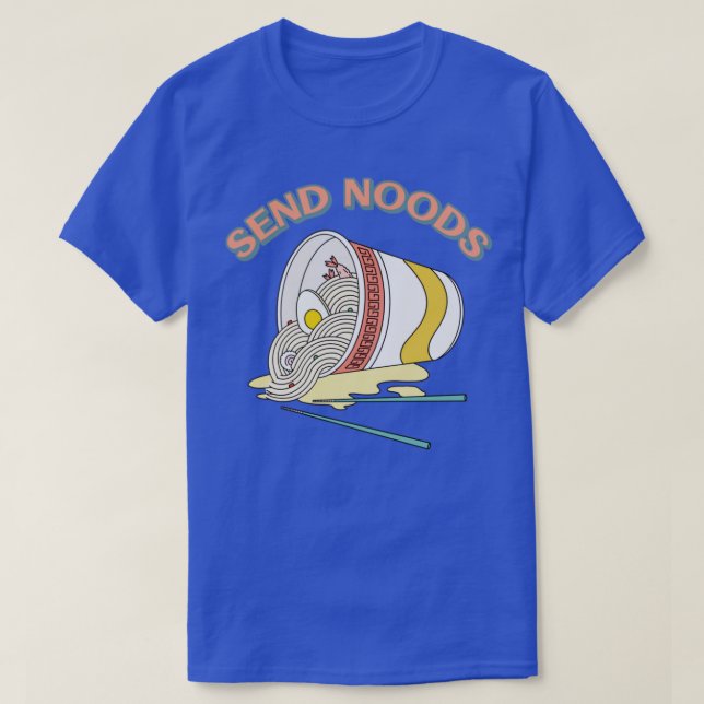Camiseta Enviar Comida de Noods Ramen Noodle Cup (Frente do Design)